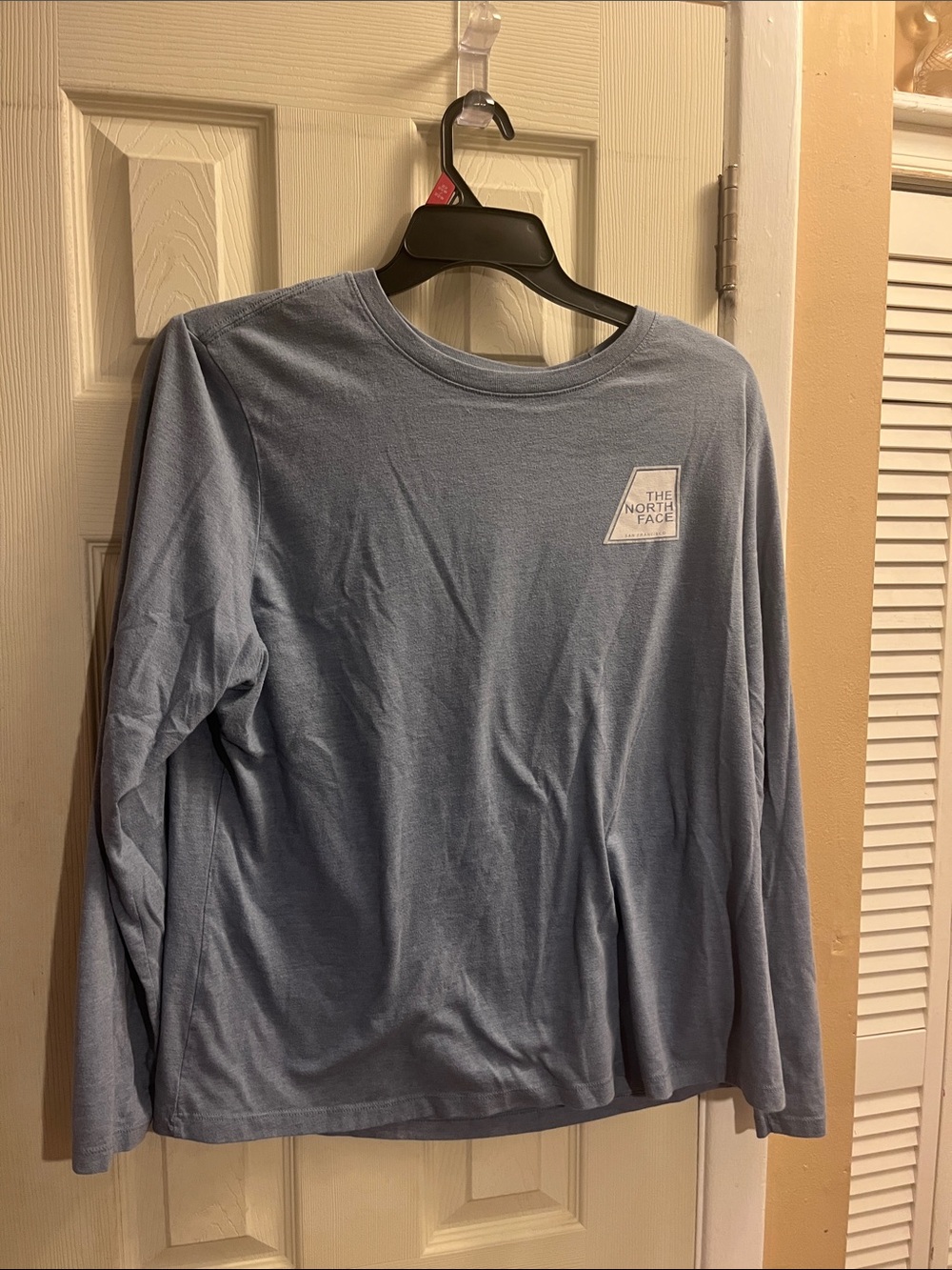 The North Face Sky Blue Long Sleeve Crew Shirt